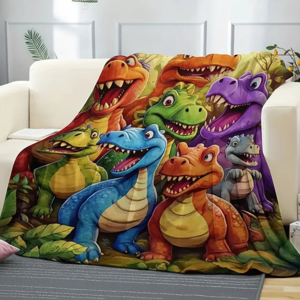 Dinosaur Kids Fleece Throw Blanket