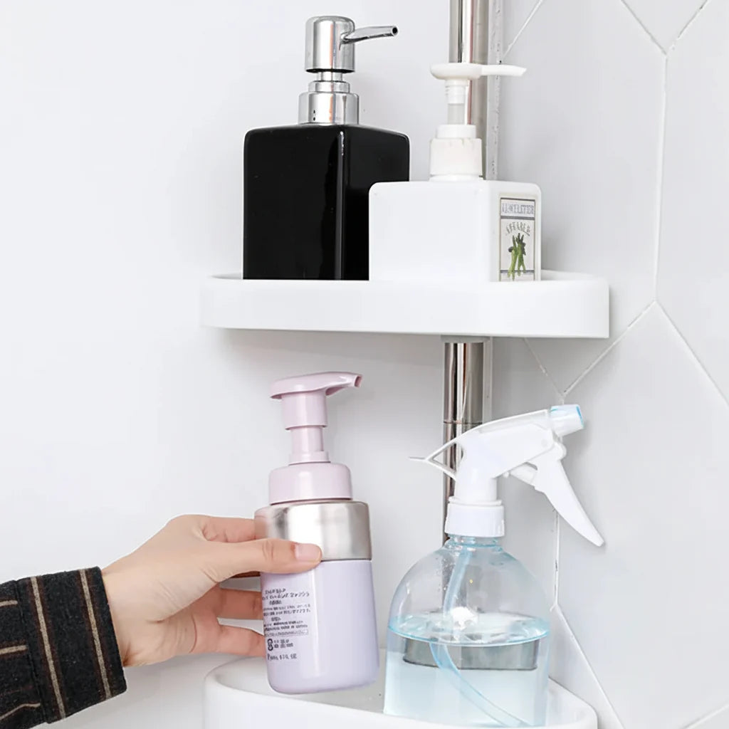 Tension Pole Corner Shower Storage Shelf