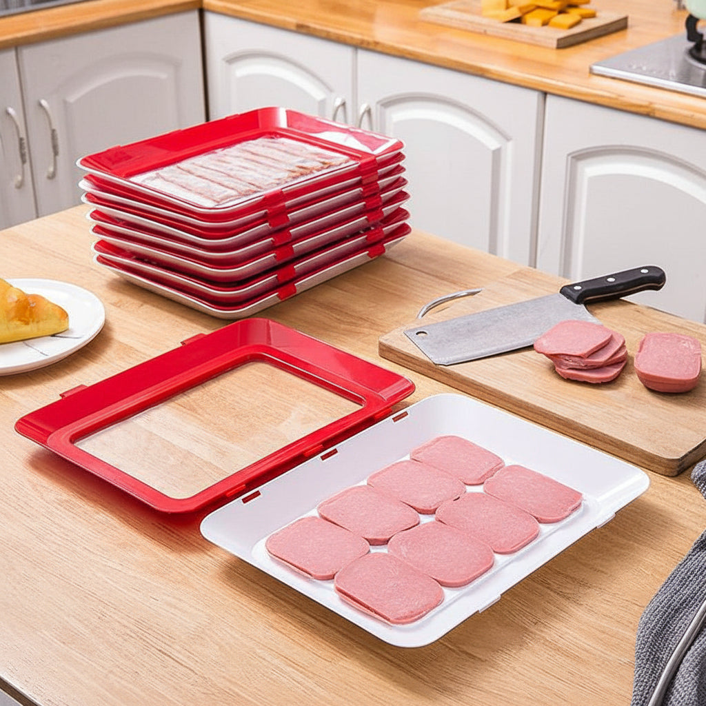 Elastic Seal Reusable Food Storage Tray