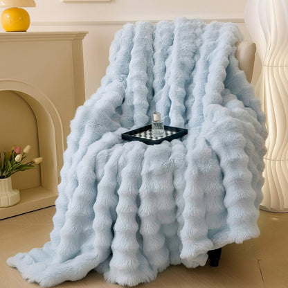 Faux Fur Plush Sofa Throw Blanket