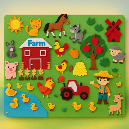 Interactive Kids Felt Learning Board