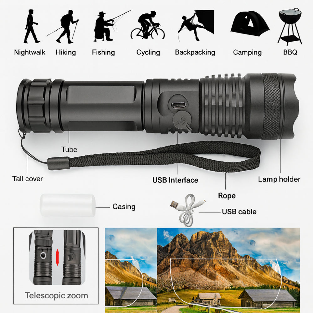 Rechargeable Handheld Outdoor LED Light