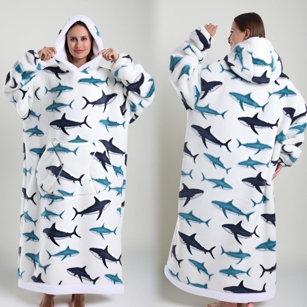 Fleece Oversized Hoodie Gezellige Stijlvolle Slaapzak Hoodie - Image 12