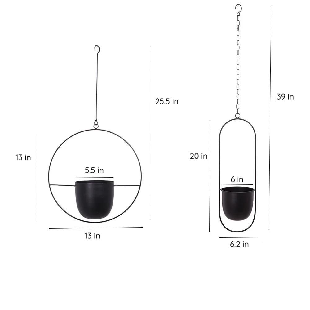 FloraFrame Minimalist Iron Hanging Planter