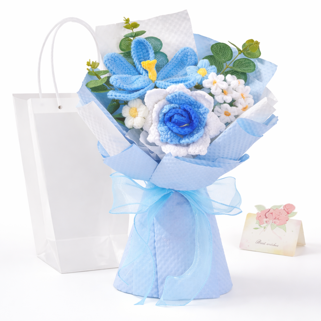 Crochet Flower Bouquet Arrangement