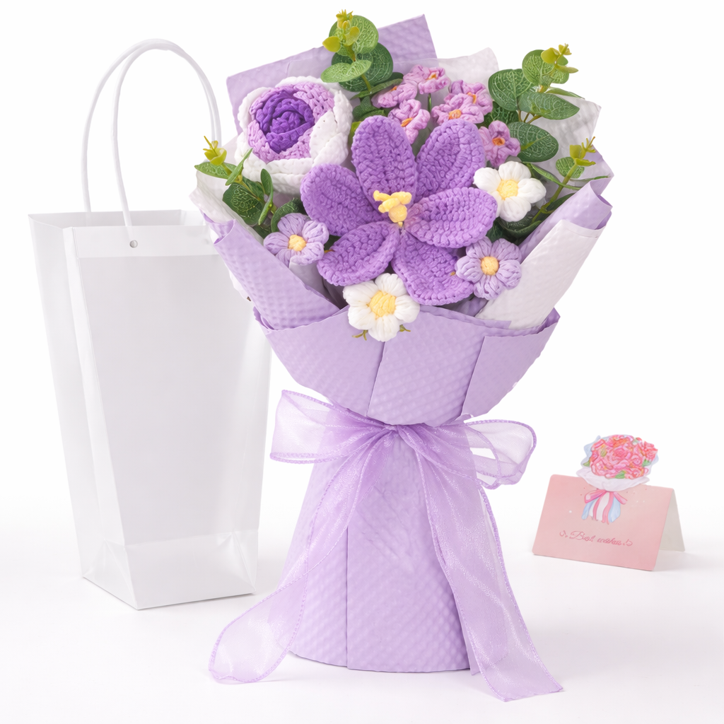 Crochet Flower Bouquet Arrangement