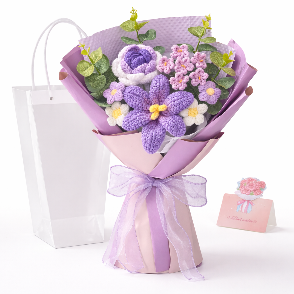 Crochet Flower Bouquet Arrangement