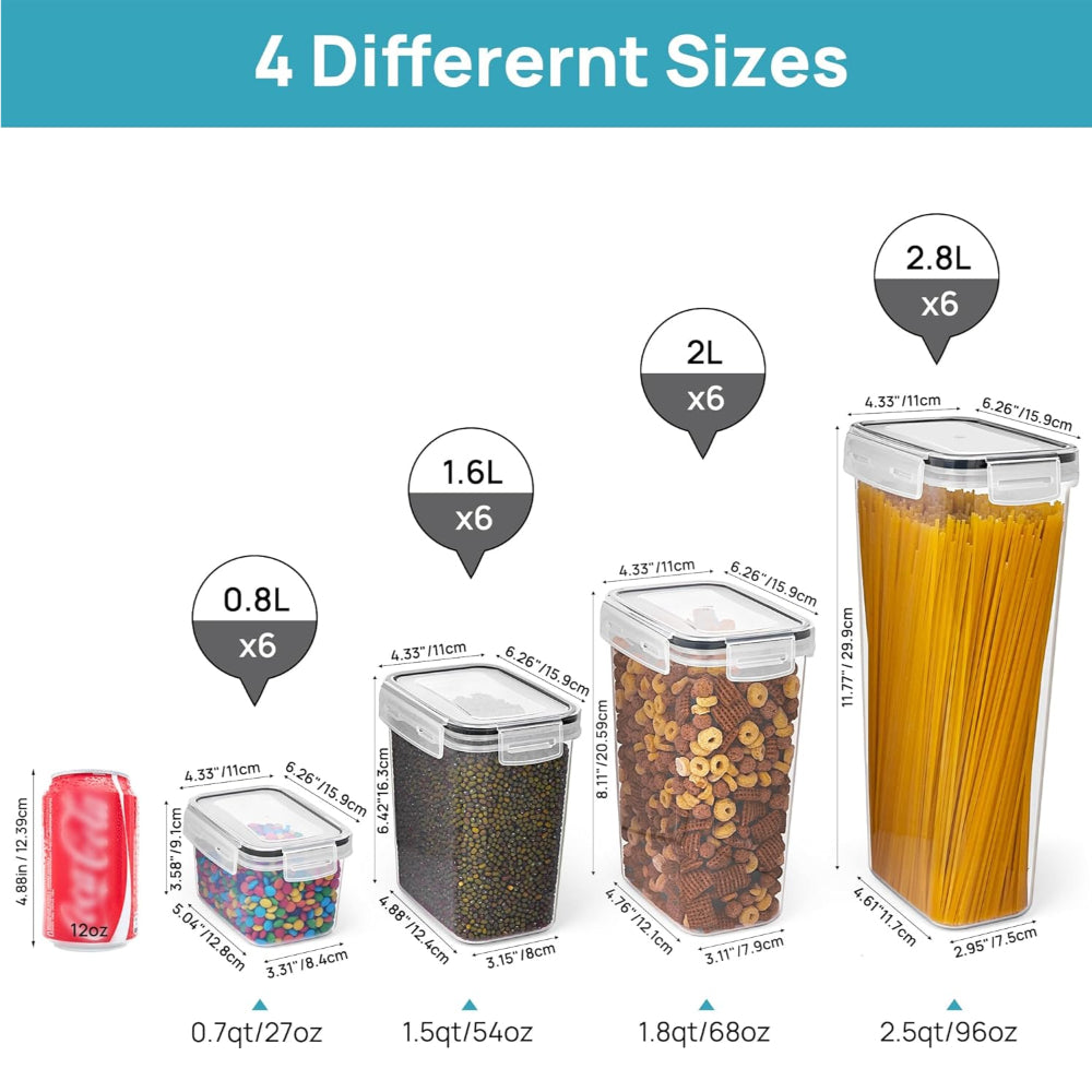 Clear Airtight Stackable Container Set