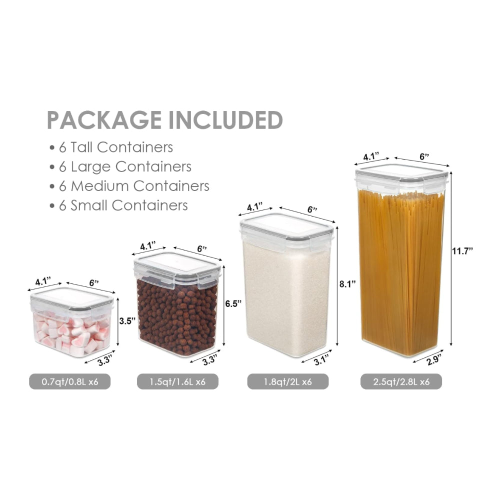 Clear Airtight Stackable Container Set
