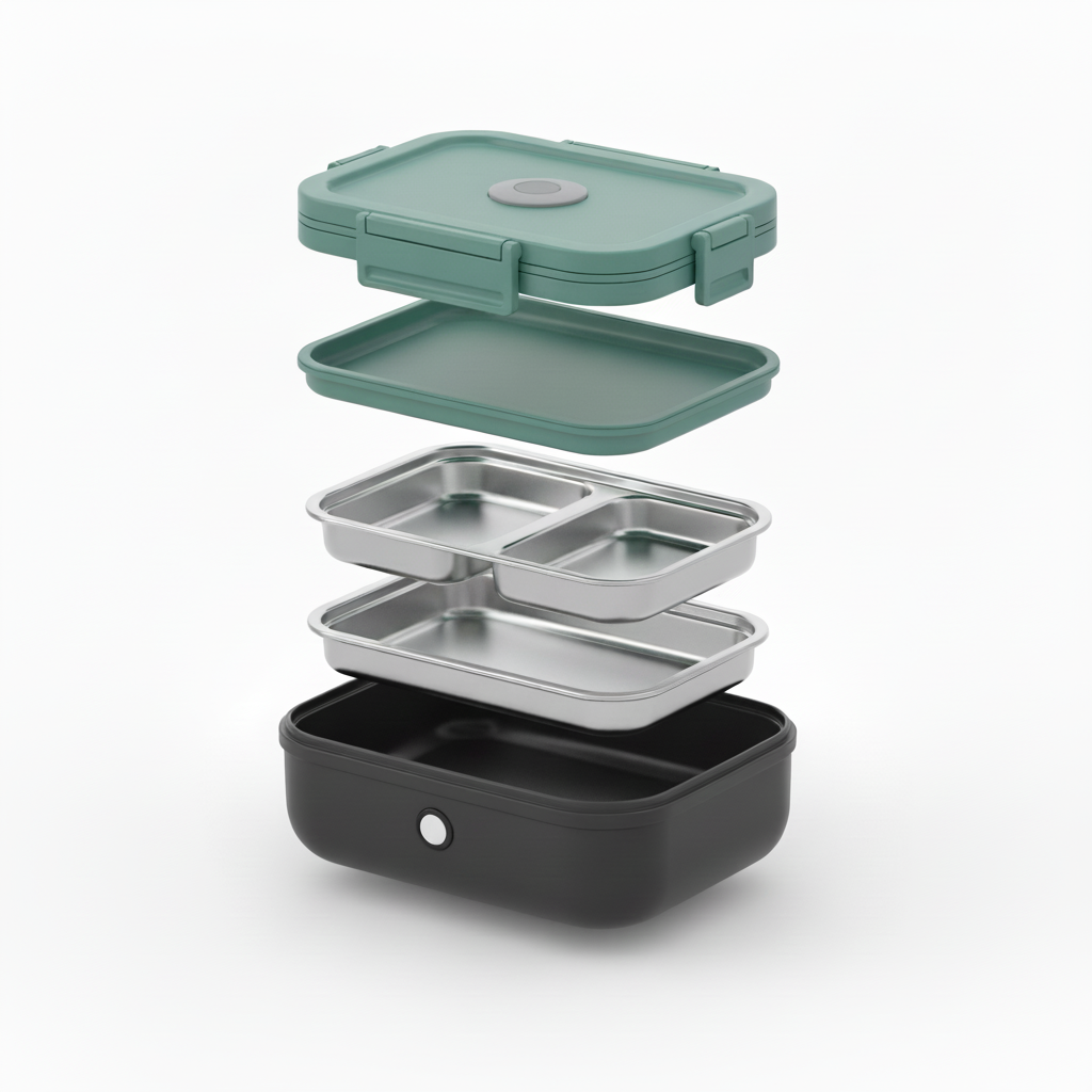 Electric Heated Stainless Lunch Box