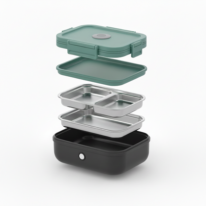 Electric Heated Stainless Lunch Box