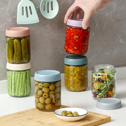 Airtight Stackable Glass Storage Jars