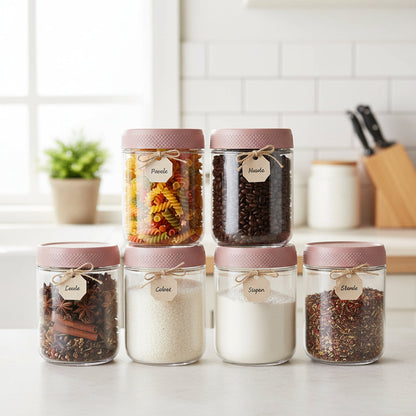 Airtight Stackable Glass Storage Jars