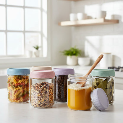 Airtight Stackable Glass Storage Jars