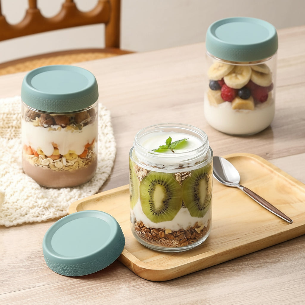 Airtight Stackable Glass Storage Jars
