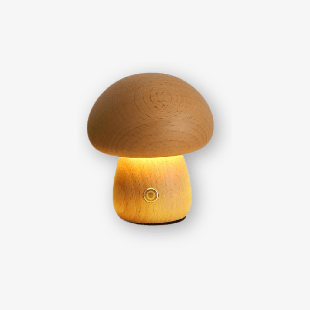 Portobello Wooden Mushroom Night Light