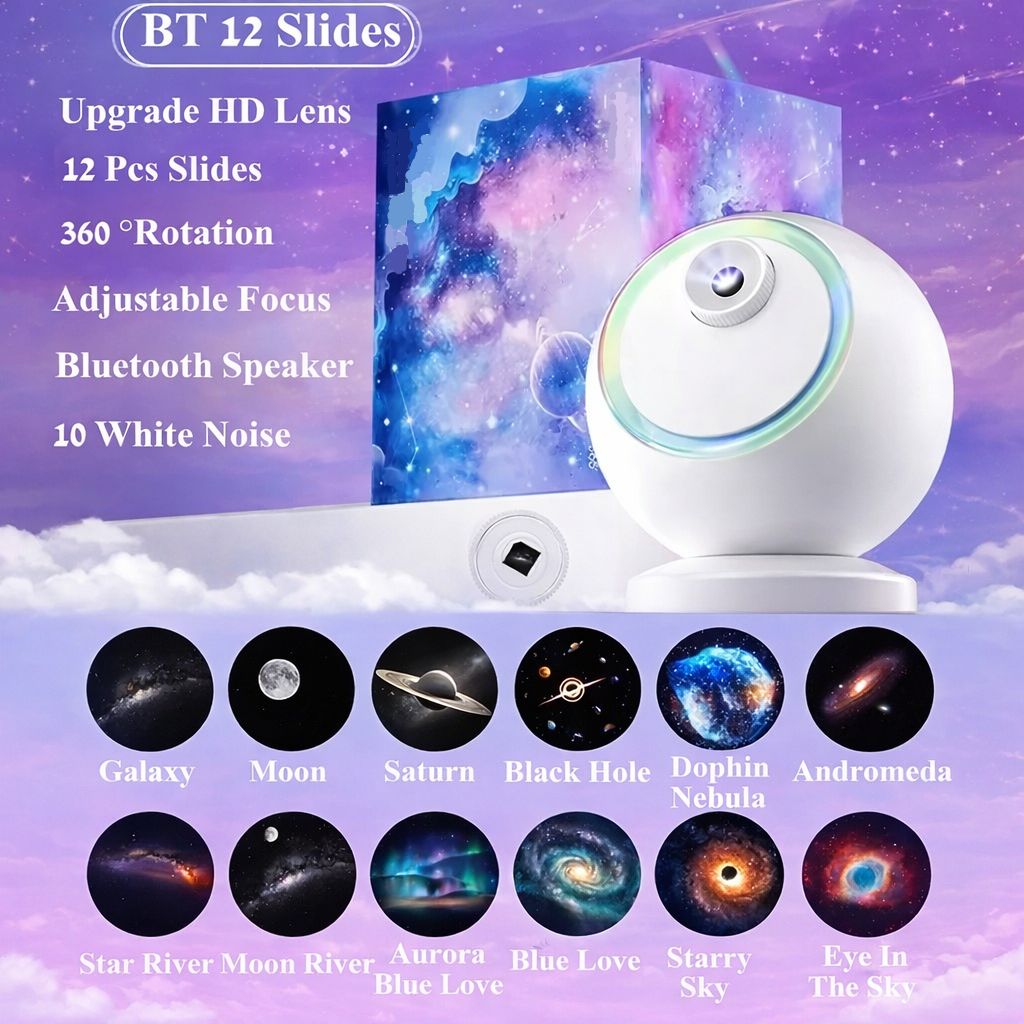 Bluetooth Rotating Galaxy Star Projector