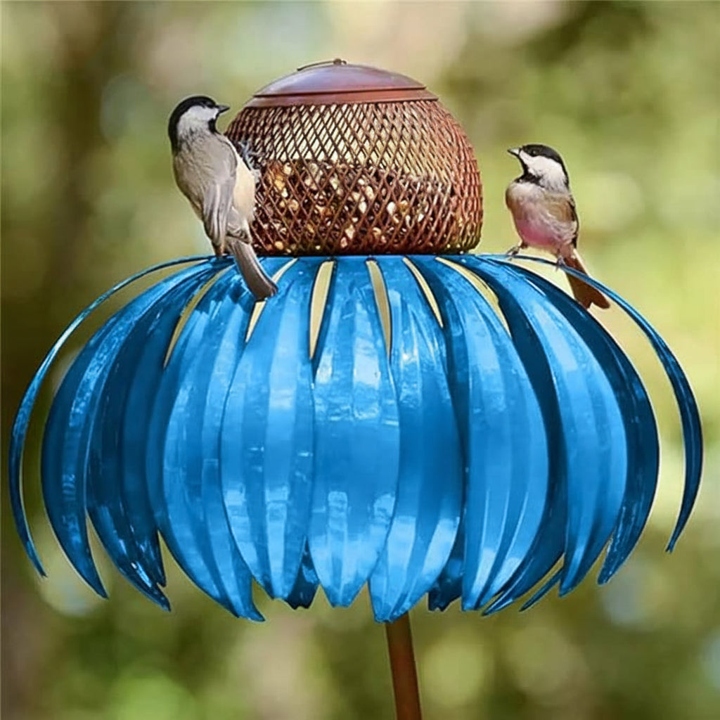 Metal Sunflower Hanging Bird Feeder