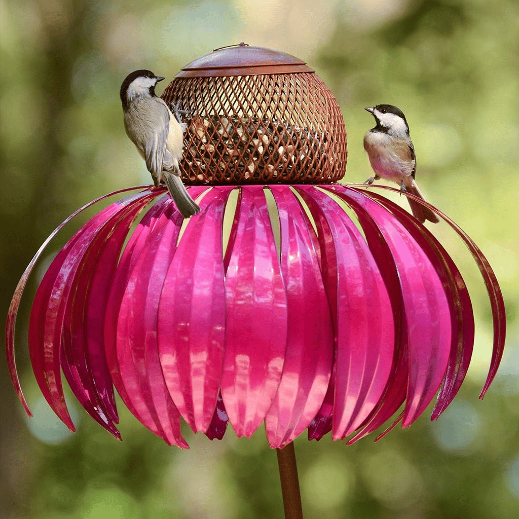 Metal Sunflower Hanging Bird Feeder