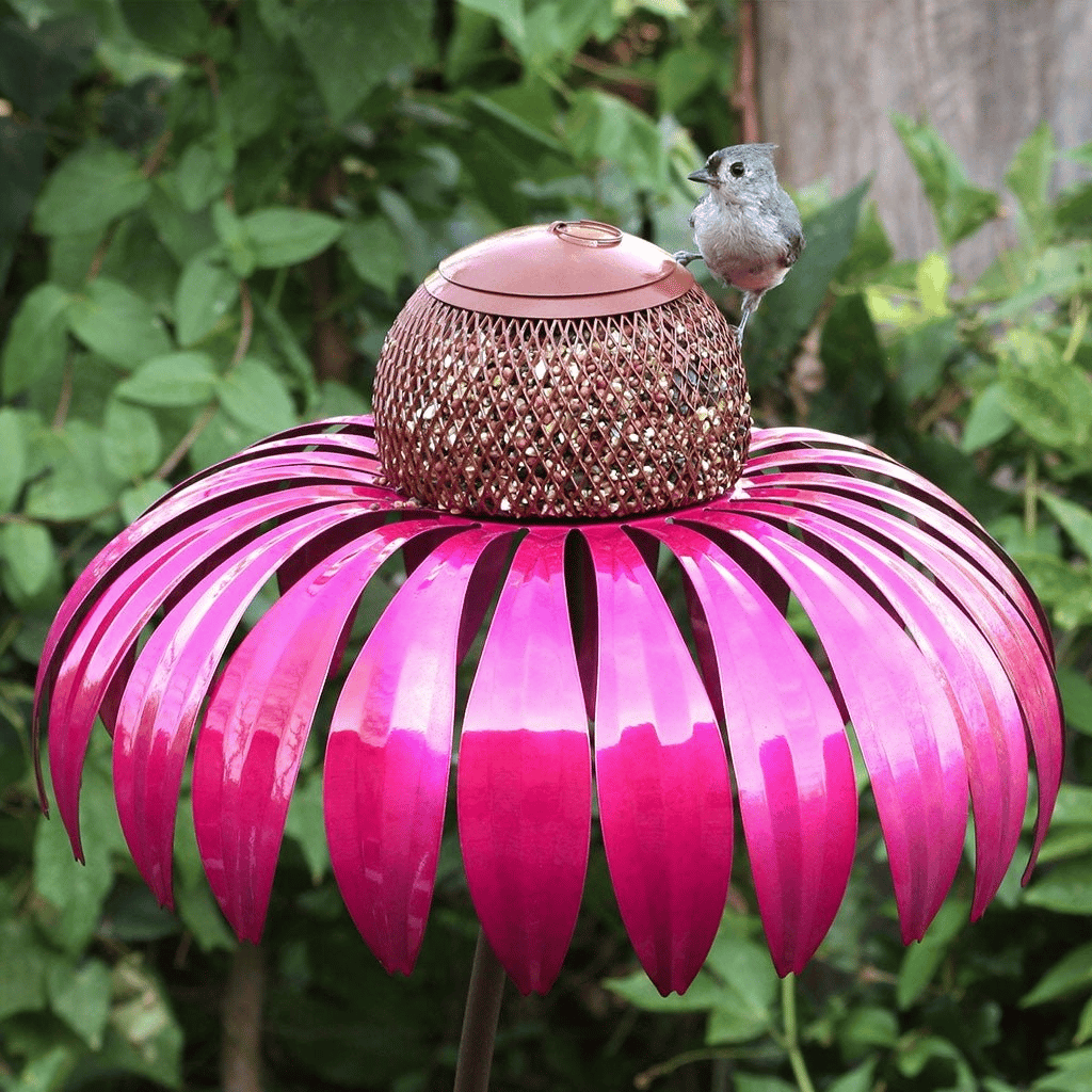 Metal Sunflower Hanging Bird Feeder