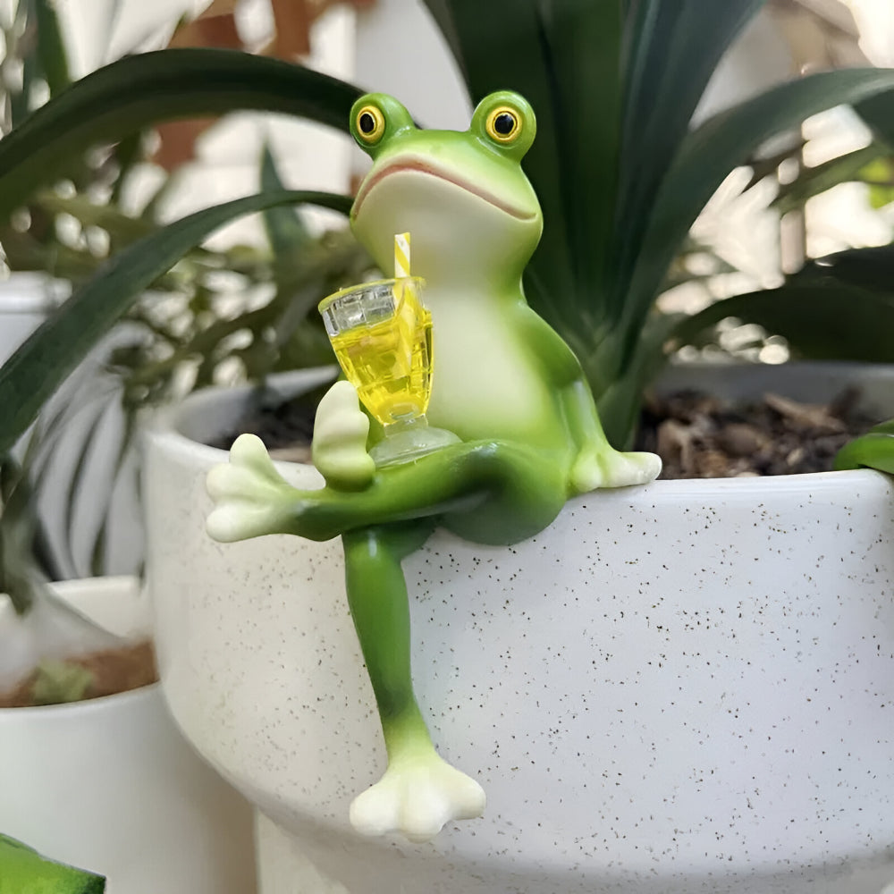 Frog Plant Pot Hanging Garden Ornament