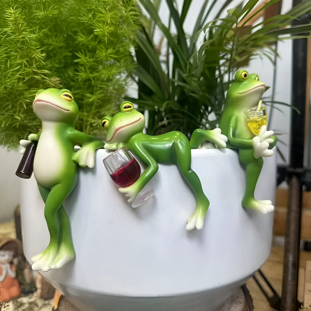 Frog Plant Pot Hanging Garden Ornament