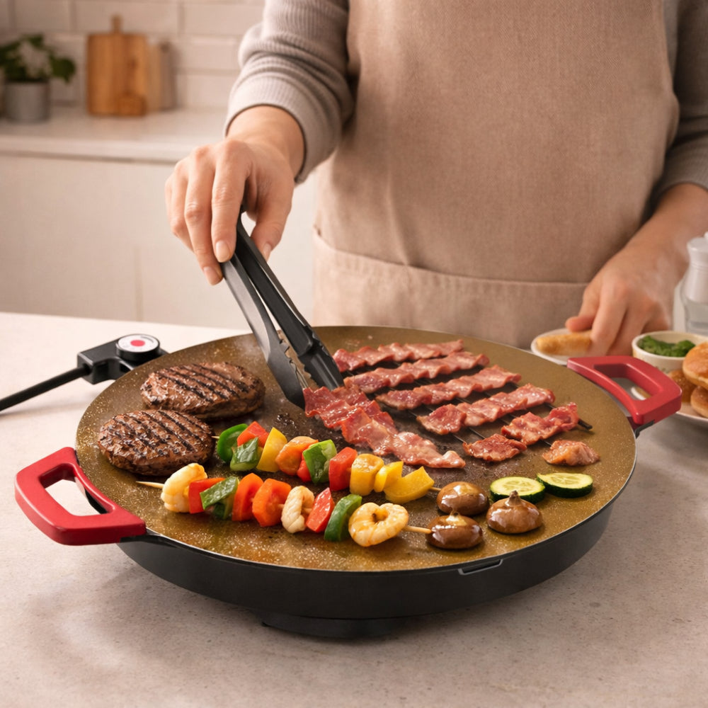 Cast Iron Smokeless Indoor Grill Pan