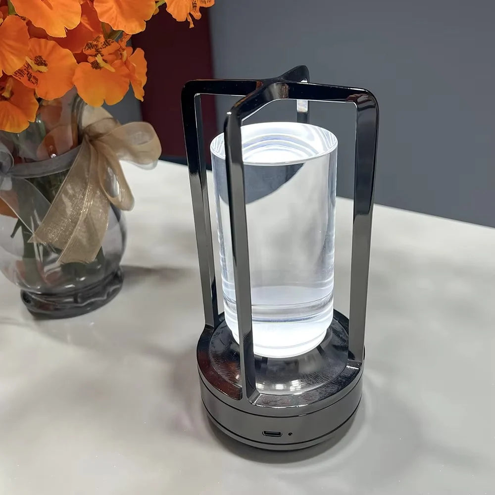 Modern Metal Cylinder LED Table Lamp