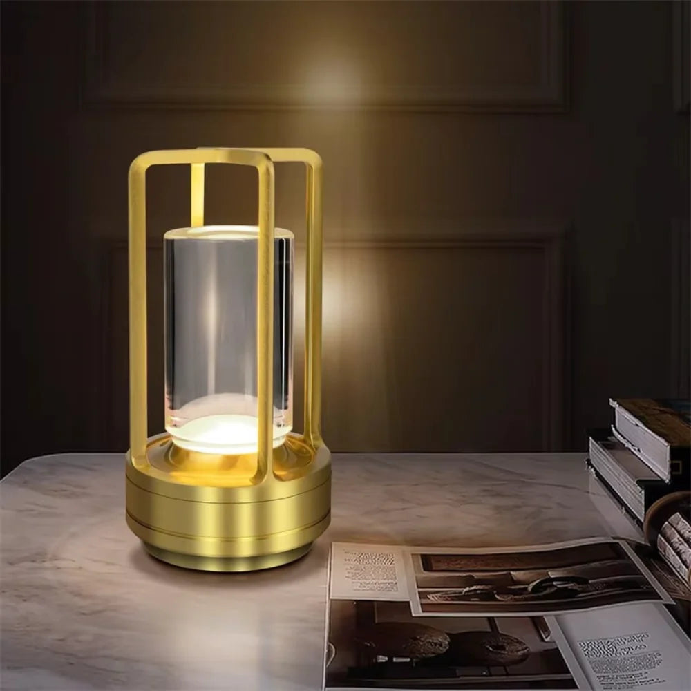 Modern Metal Cylinder LED Table Lamp