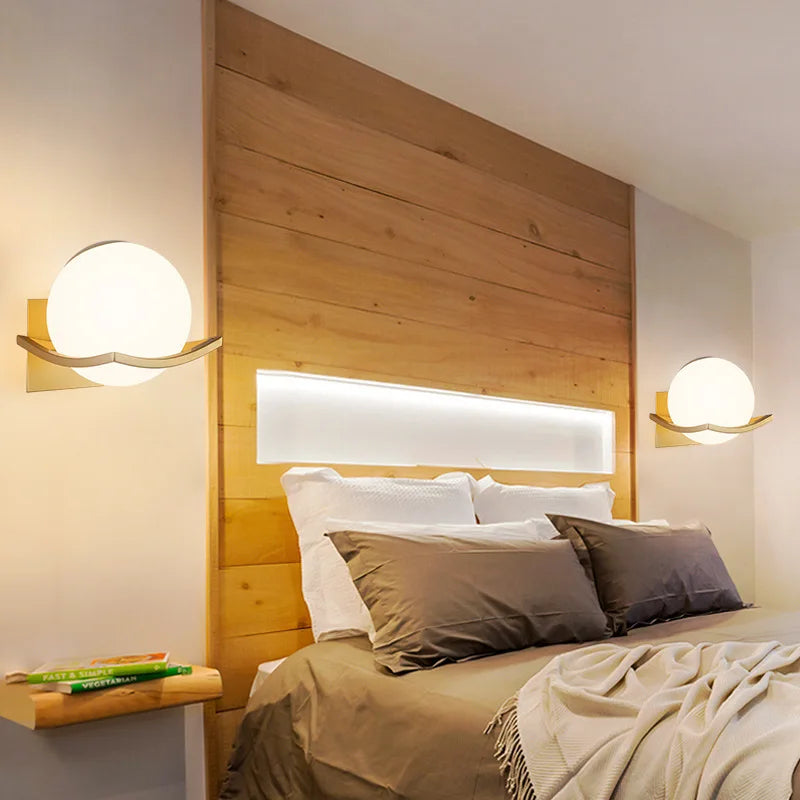 Makar European Glass Globe Sconce
