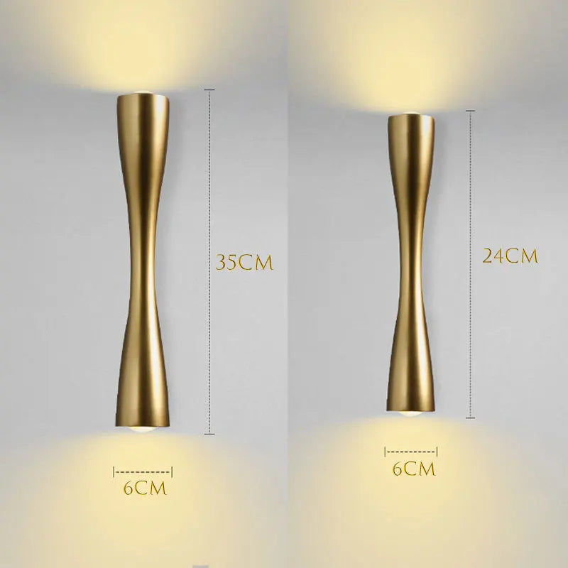 Gold Up & Down Wall Light