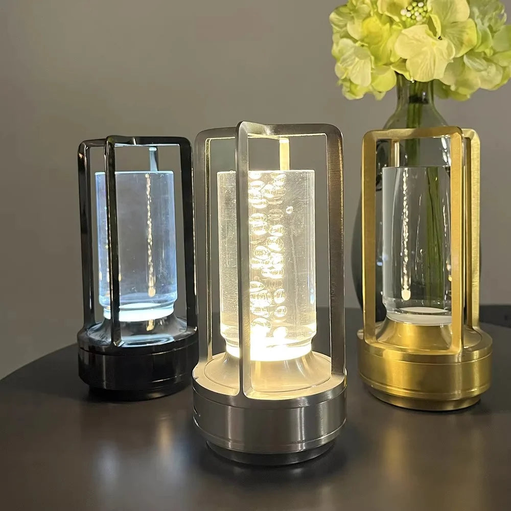 Modern Metal Cylinder LED Table Lamp
