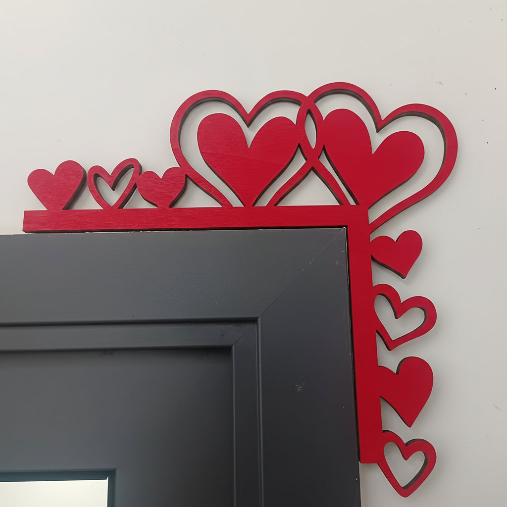 Acrylic Heart Frame Mirror Wall Sticker