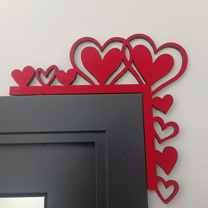 Acrylic Heart Frame Mirror Wall Sticker
