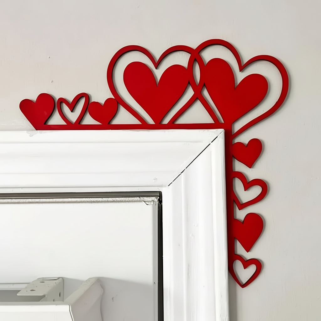 Acrylic Heart Frame Mirror Wall Sticker