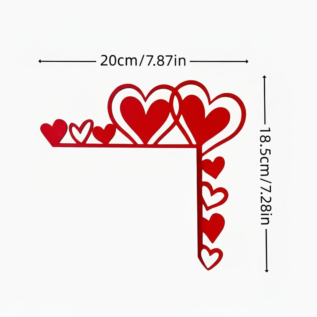 Acrylic Heart Frame Mirror Wall Sticker