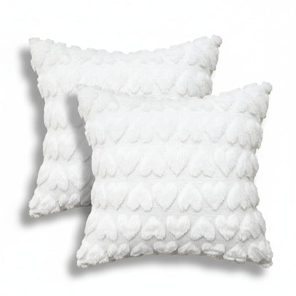 Pink Heart Pattern Cushion Covers