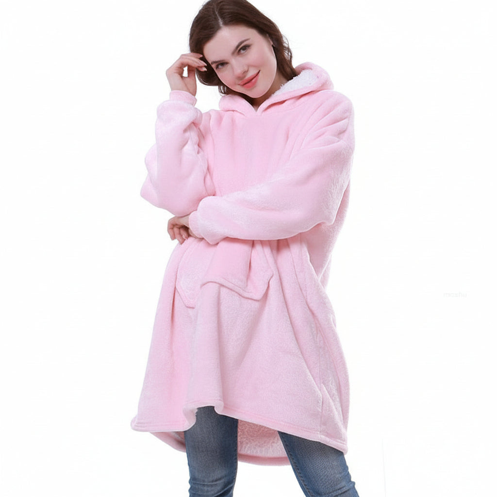 Hooded Thick Wearable Cozy Blanket