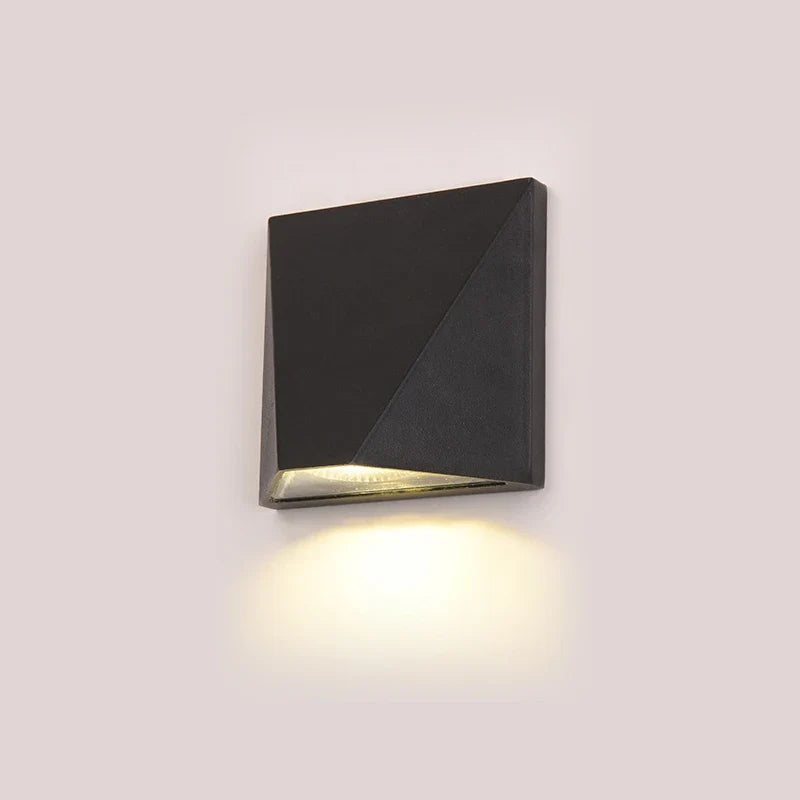 Compact 5W Black Outdoor Wall Light