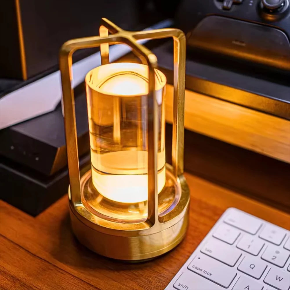 Modern Metal Cylinder LED Table Lamp