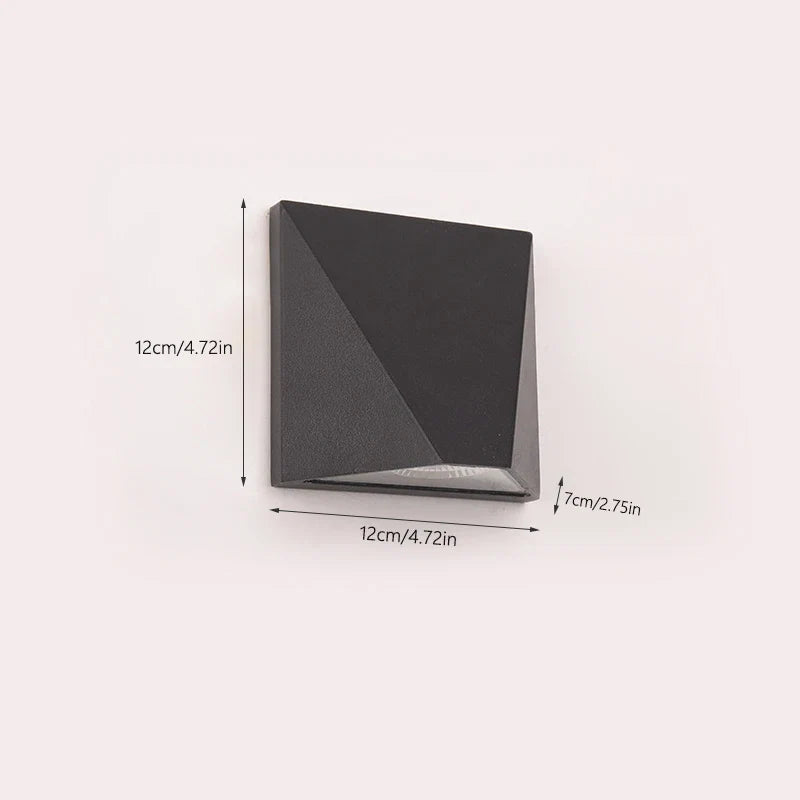 Compact 5W Black Outdoor Wall Light
