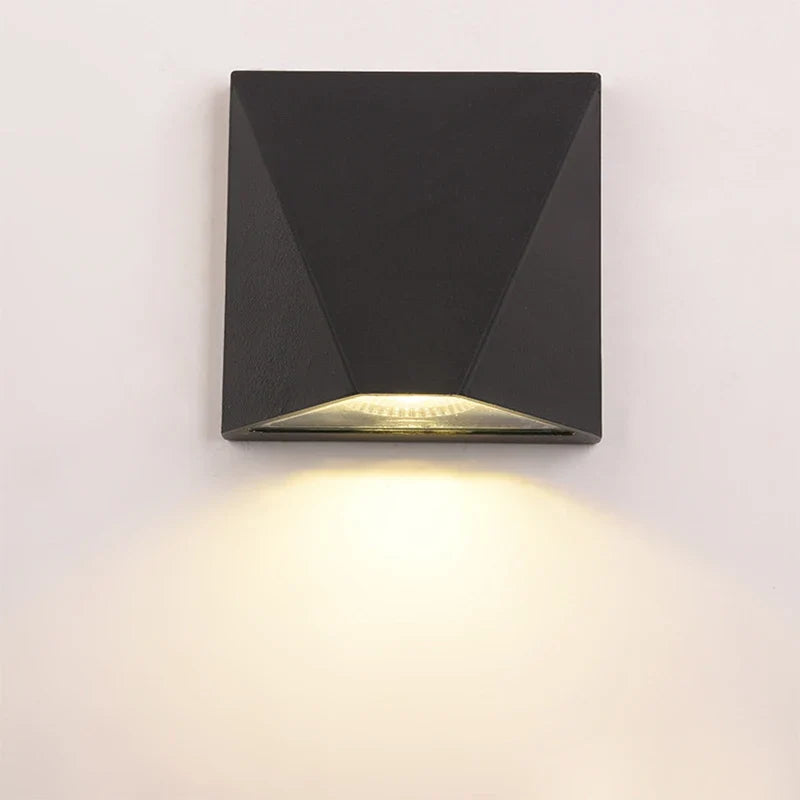 Compact 5W Black Outdoor Wall Light