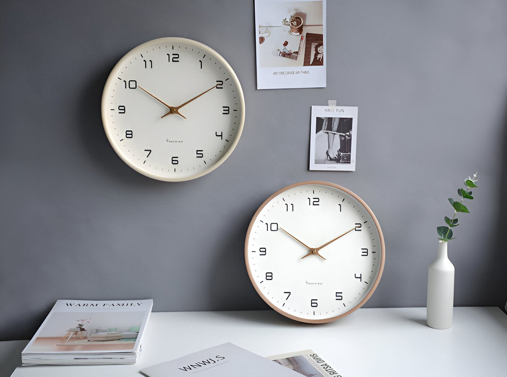 Nordic Wood Frame Wall Clock