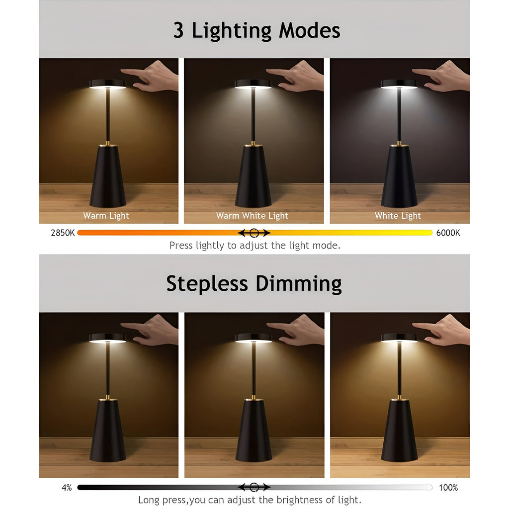 Sleek Wireless Rechargeable Table Lamp