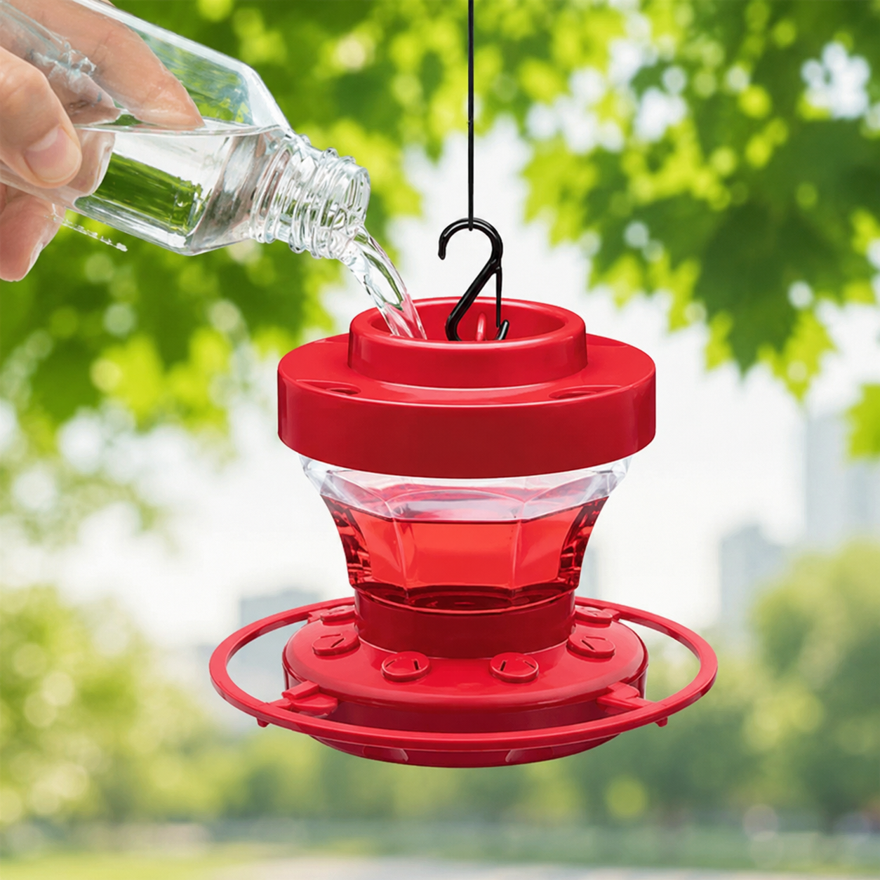 Easy Fill Hanging Hummingbird Feeder