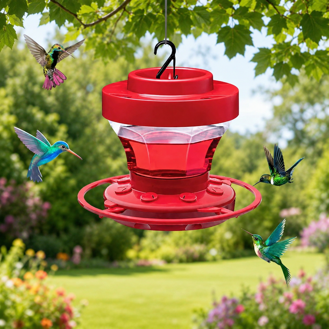 Easy Fill Hanging Hummingbird Feeder