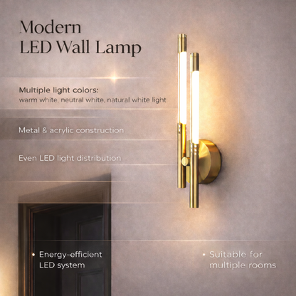 Metal & Acrylic Modern LED Sconce