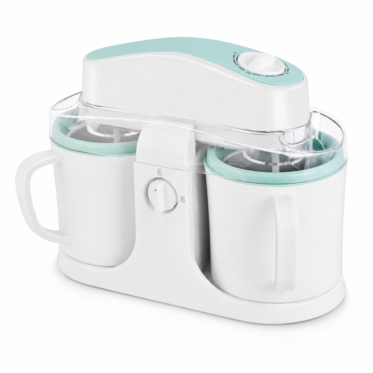 Dual Bowl Frozen Dessert Ice Cream Maker
