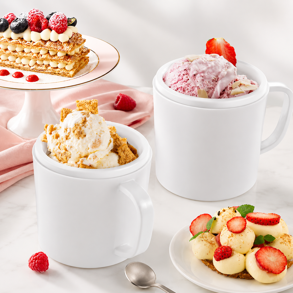 Dual Bowl Frozen Dessert Ice Cream Maker