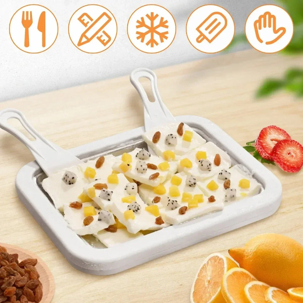 Ice Cream Maker Pan Frozen Dessert Maker Kitchen Gelato Maker - Image 1